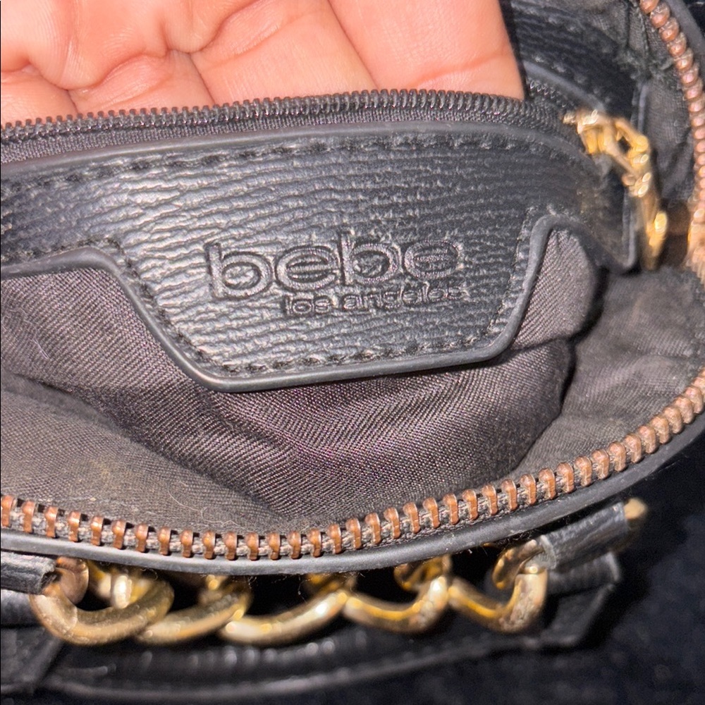 Bebe Black and Gold Mini Handbag - Picture 2 of 7